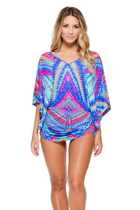 Luli Fama Star Girl Cabana V-Neck Dress